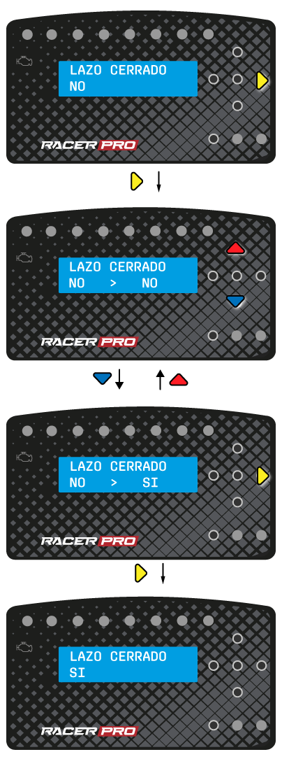 Activación Lazo Cerrado desde el PRO150
