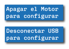 Imagen del Panel cuando no se puede acceder a la configuración
